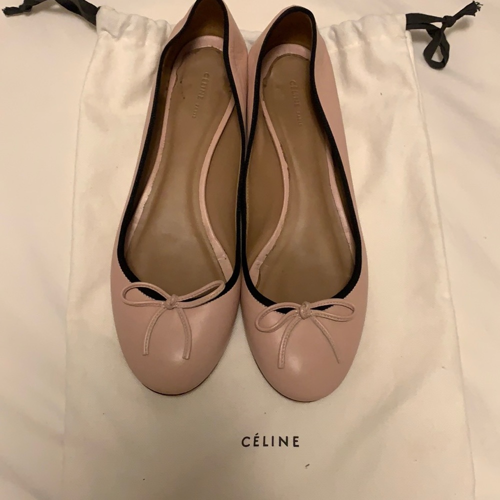 Blush pink Celine ballet flats size 38.5 - Picture 1 of 3